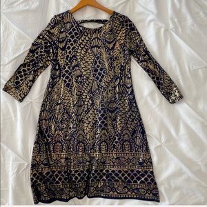 lilly pulitzer ophelia metallic swing dress